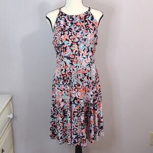 Bar III Multicolor Animal Print Swing Dress